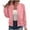 Pink, variant on Mgmyaa Women's Bomber Jacket Casual Solid Color Pocket Long Sleeve Zip-Up Outerwear Coat