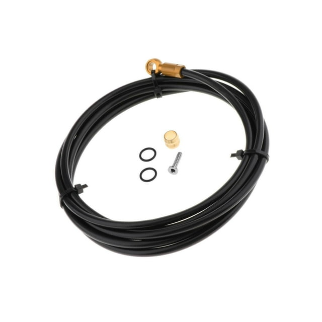 Bicycle Hydraulic Disc Brake Hose Kit Brake Hoses Connecting with Olive Insert Connector Golden