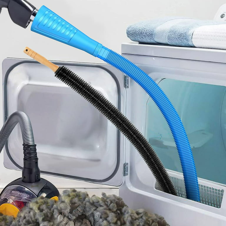 Morinoli 50 Feet Dryer Vent Cleaning Kit Chrome Button Locking System Dryer Vent Cleaning System Dryer Vent Cleaner Kit Vacuum A