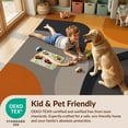 thumbnail image 4 of Design&I 4'x6' Washable Area Rug Pet Friendly & Non-Slip Built-In Grip Orange Gray Abstract Geometric Design Elegant Curves and Bold Contrasts in Modern Style for Reading Nook, Bedroom, 4 of 7