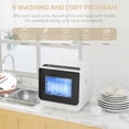 thumbnail image 4 of CoSoTower Countertop Dishwasher with Built-in 6L Water Tank, 5 Wash Programs, Touch Control, LED Display, Dual Water Supply, White, 4 of 7