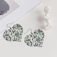 thumbnail image 5 of Leather Heart Earrings Dangle For Women Camouflage Love Earrings Drop For Women, 5 of 6