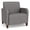 Castillo Gray, variant on Siena Lounge Reception Oversize Guest Chair / Walnut Wood Legs / Light Gray