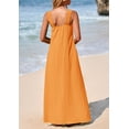 thumbnail image 2 of Vestido de verano PRETTYGARDEN para mujer 2025 con tiras holgadas, naranja, XL, 2 of 8