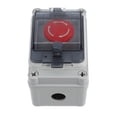 thumbnail image 4 of Shisuyan Emergency Stop Switch Switches Waterproof Box Red Mushroom Latching Emergency Stop Push Button Switch Stop Push Button with Box, 4 of 8