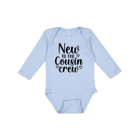 Inktastic New to the Cousin Crew Boys or Girls Long Sleeve Baby Bodysuit
