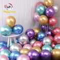 thumbnail image 1 of Globo transparente de lentejuelas doradas, globos de helio de látex de Metal cromado, decoración de fiesta de cumpleaños, boda, Baby Shower, 12 pulgadas, 1 of 4
