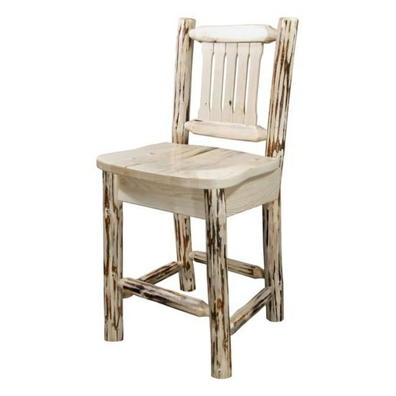 Montana Collection Counter Height Barstool with Back