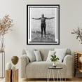 thumbnail image 4 of Historic Framed Print, [Jack Johnson, full-length portrait, standing, facing front, with arms outstretched] - 2, 17-7/8" x 21-7/8", 4 of 9