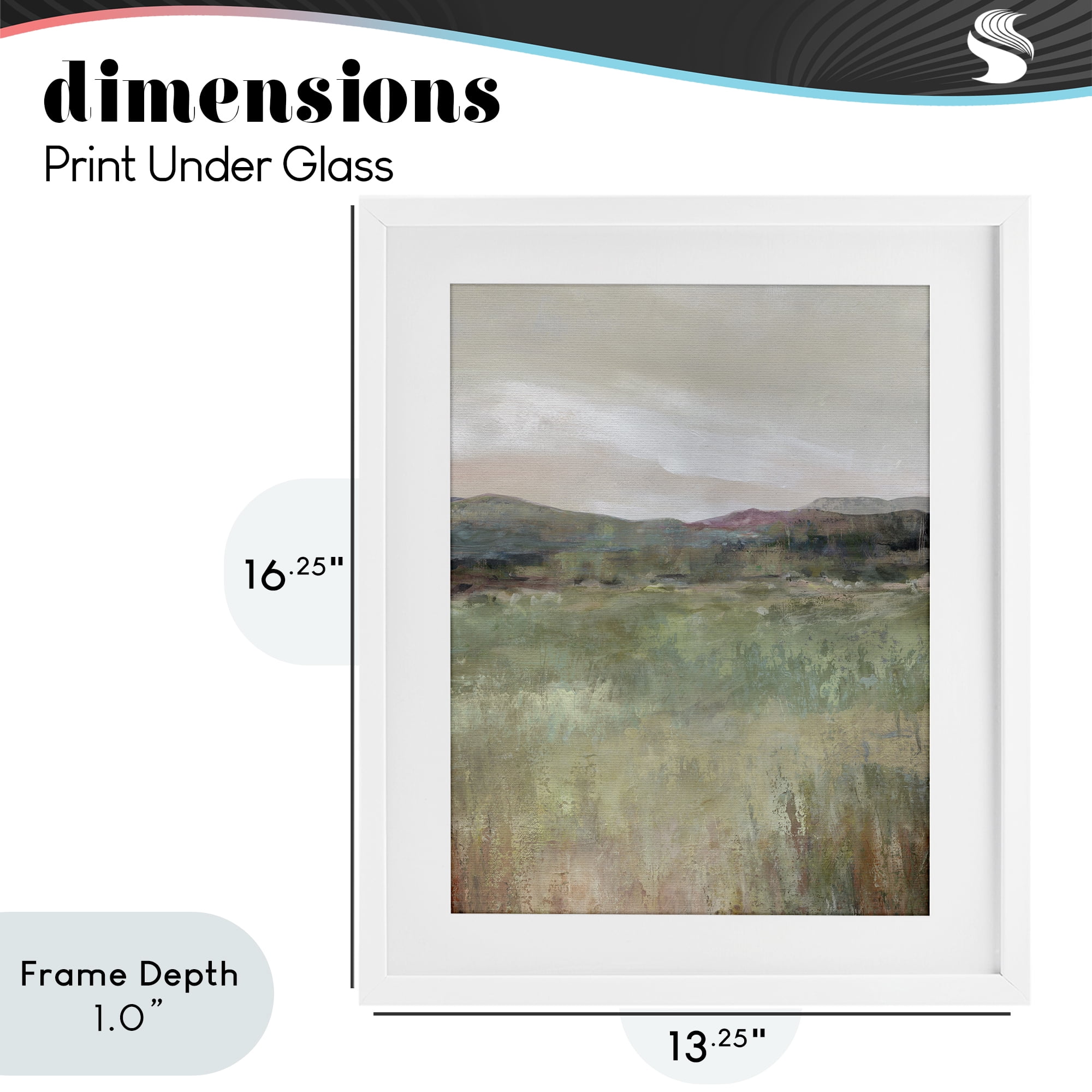 Stupell Industries Abstract Glimpse of Spring White Framed Print Under Glass, design by Carol Robinson