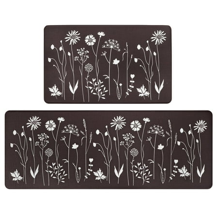 

YWKJC 2 Pack Kitchen Mats Anti Fatigue Slip Rugs for Kitchen Laundryroom Bathroom Floor 17.3 x29 and 17.3 x47