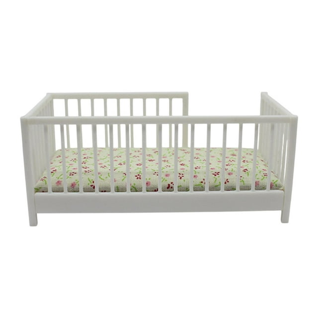 Juguete De Cuna Juguete De Madera Casa De Muñecas En Miniatura Cama Para Modelo De Guardería Cuna En Miniatura