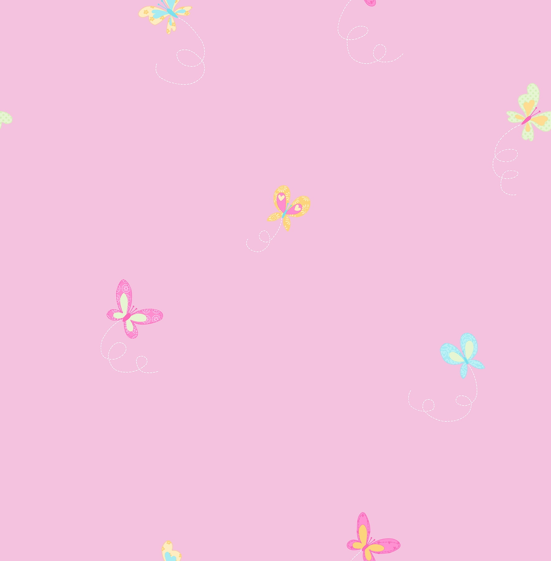 Fine Decor Josephina Pink Ditsy Butterfly Wallpaper