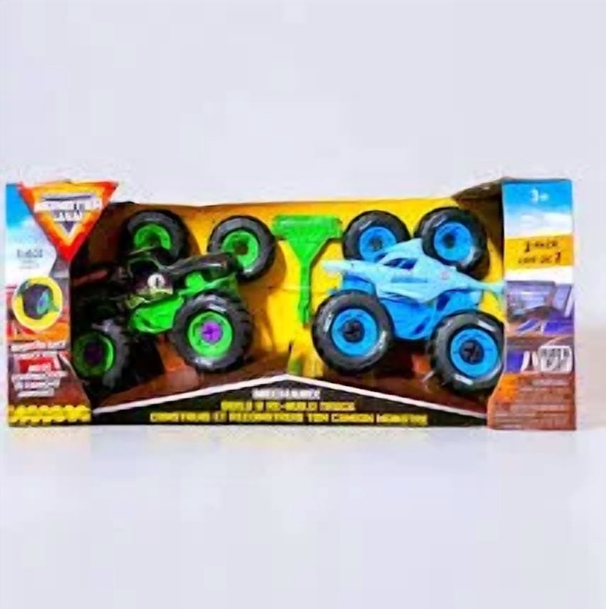 Monster Jam Pit Party Carrying Case, Includes 10 Trucks, Fits 15