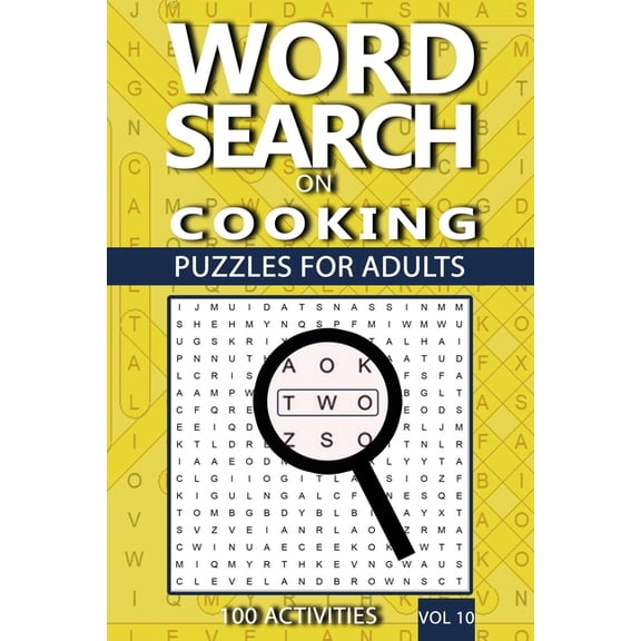 Word Search On Cooking: Puzzles For Adults, 100 Activities (Paperback)