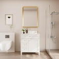 thumbnail image 2 of DeerValley Bathroom Vanity 30 Inch Bathroom Vanity with Sink and Backsplash, Pre-Assembled Modern Bath Cabinet with Storage, Soft Close Doors, White, 2 of 13