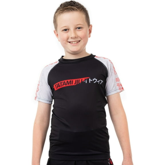 Tatami Fightwear Kid's Uncover Short Sleeve Rashguard - XL - Black