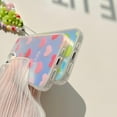 thumbnail image 4 of Compatible with iPhone 13 Pro Max Case with Bracelet, Fashion Luxury Translucent Love Heart Pattern Case Shiny Gradient Laser Protective Shockproof Cover for Girls Women, 4 of 6