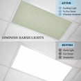 thumbnail image 4 of Sage Green Burlap Texture Fluorescent Light Covers, Farmhouse Vintage Sage Green Magnetic Light Covers for Ceiling Lights, Fluorescent Ceiling Shade Filters for Classroom Bedroom Office 4x2Ft x 2PCS, 4 of 8