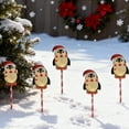 thumbnail image 5 of 5 Pcs Solar Powered Chritmas Penguin Floor Lamp, Outdoor Garden Candy Cane Stake Light Decoration For Courtyard, Lawn And Pathway, 5 of 5