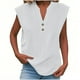 thumbnail image 3 of Camisas de vestir para mujer,Blusa de mujer con cuello en V, camiseta holgada de manga larga, mezcla de algodón y lino, top informal para uso diario, sopatenor, 3 of 8