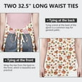 thumbnail image 6 of Fall Pumpkins Leaves Pattern Apron-Garden Aprons for Women with Pockets-Cotton Linen Waterproof Kitchen Cooking Gardening Aprons Adjustable for Kitchen,Cooking,BBQ and Salon 33"x27", 6 of 7