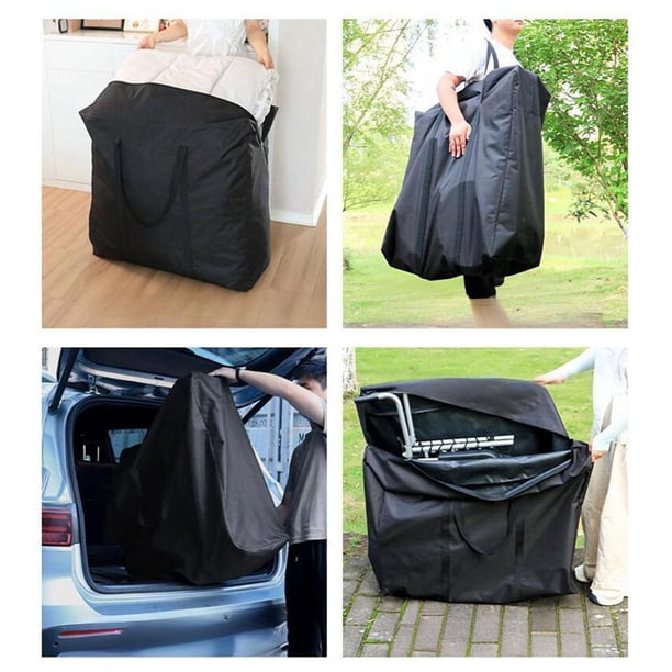 Wheelchairs Bag Organizador Plegable de Tela Oxford Negra con Gran Capacidad Y Asas para Facilitar El Traslado Adecuado para Almacenamiento Doméstico Longitud 100 cm