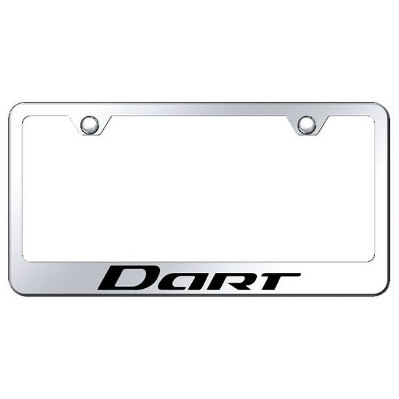 Dodge Dart Laser Etched Logo Stainless Steel License Plate Frame (Chrome)