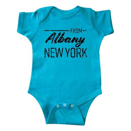 

Inktastic From Albany New York in Black Distressed Text Gift Baby Boy or Baby Girl Bodysuit