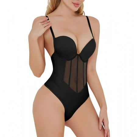 

Homadles Lingerie for Women- Nightwear Sexy One Piece Soft Bodysuit Black XL