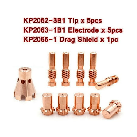 

Lierteer 11pcs Electrode Tip KP2062-3B1 KP2065-1 For Electric ProCut25/55/80 Torch