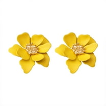 Sweet Fashion Flower Dangle Earrings for Women Ethnic Style Frosted Floral Pendant Earring Temperament Jewelry Gifts