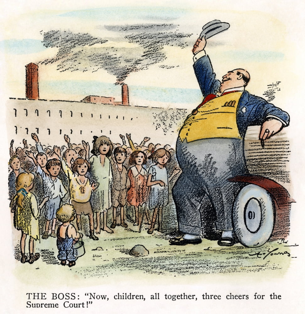 Cartoon Child Labor 1918 NThe Boss Now Children All Together Three