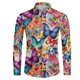 thumbnail image 4 of Camisas con estampado abstracto en 3D para hombre, camisas casuales de manga larga con botones y corte regular, camisetas de playa para hombre, camisetas de gran tamaño, 4 of 5