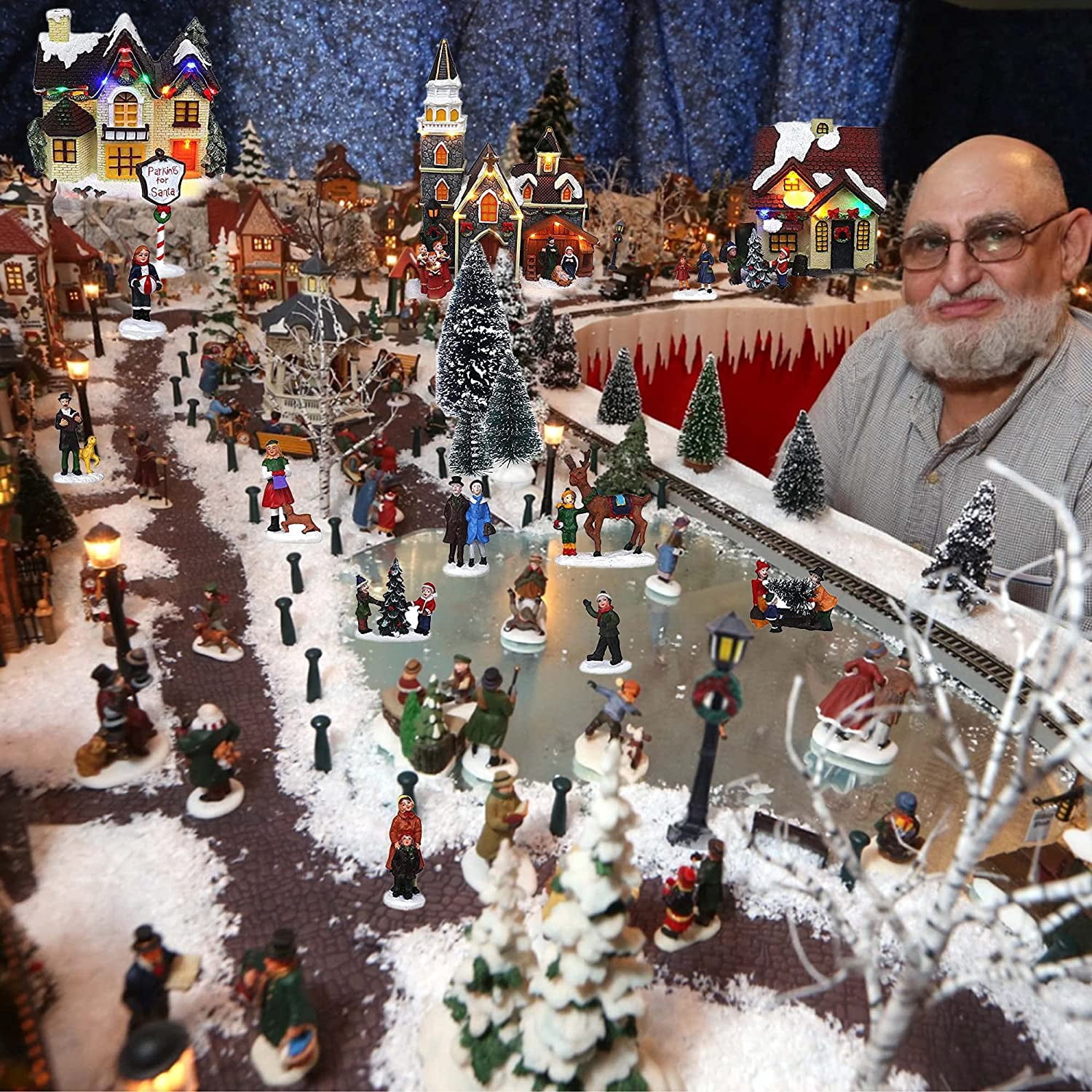 Holiday House Town Collections: 30-Piece Resin Christmas Village