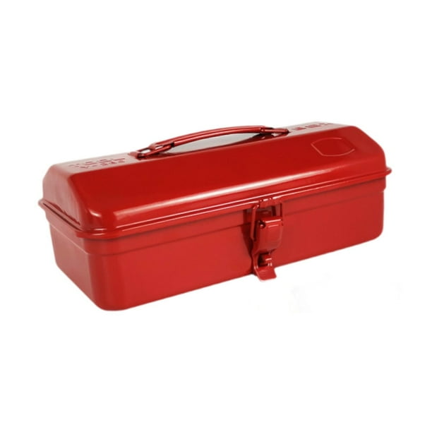Caja de herramientas portátil, caja organizadora de herramientas, resistente, multifuncional Rojo