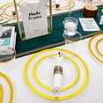 thumbnail image 6 of 350 Pcs Clear and Gold Plastic Plates, Gold Disposable Plates, Include 50 Dinner Plates 10.25'', 50 Dessert Plates 7.5'', 50 Gold Rim Cups 9 OZ, 50 Pre Rolled Napkins with Plastic Cutlery, 6 of 16