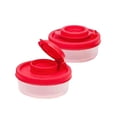 thumbnail image 1 of Juego de salero y pimentero con tapa roja de 2 piezas Dispensador de tarro de especias hermético de plástico Salero y pimentero con tapa Camping cocina al aire libre almuerzo, 1 of 5