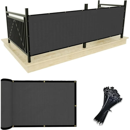 NAWAY 3 X10 Custom Size Privacy Screen Fence Heavy Duty Fencing Mesh Shade Net Cover for Wall Garden Yard Backyard Dark Grey (We Make Customized)