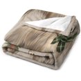 Throw Blanket Irish Wolfhound and Taupe Plaid Christmas Dog Super Soft