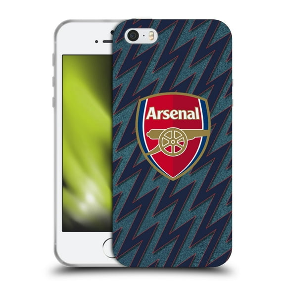 Head Case Designs Officially Licensed Arsenal FC 2021/22 Crest Kit Third Soft Gel Case Compatible with Apple iPhone 5 / 5s / iPhone SE 2016