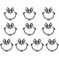thumbnail image 2 of Pegatinas de Grinch para adornos, decoraciones navideñas, pegatinas de cara de Grinch, pegatinas para tazas, suministros para fiesta escolar en casa, 2 of 3