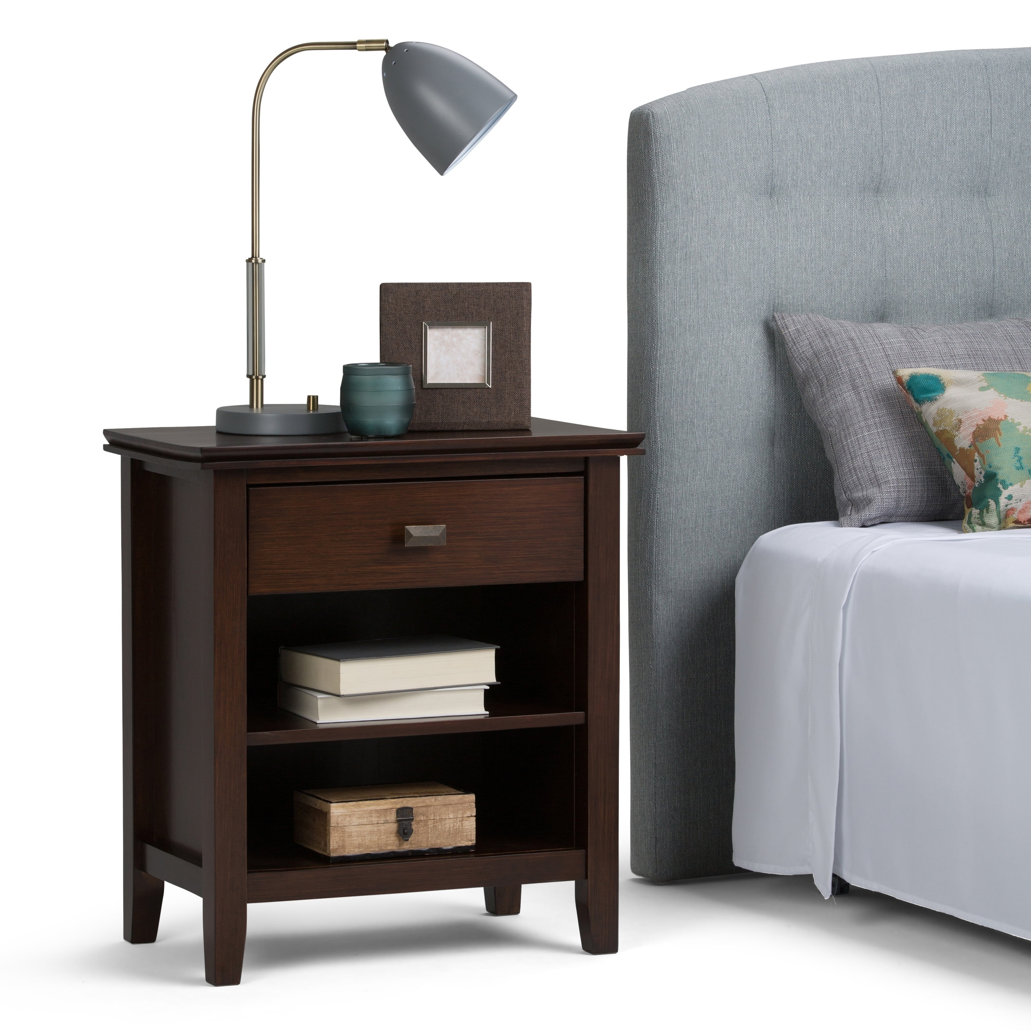 WyndenHall Stratford Solid Wood 24 inch Wide Contemporary Bedside