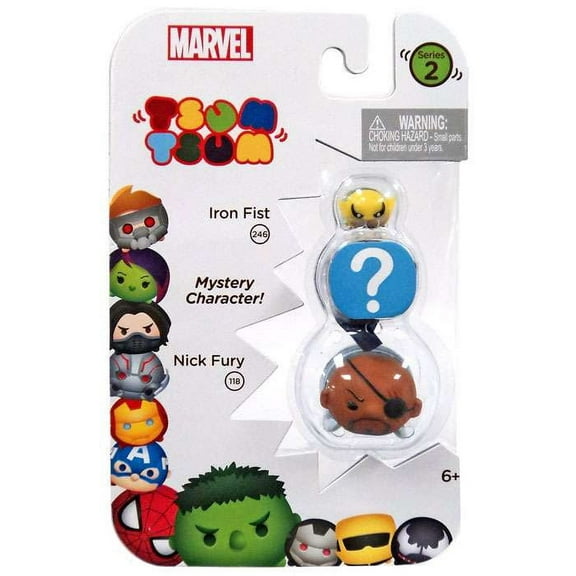 Marvel Tsum Tsum Series 2 Iron Fist & Nick Fury Mini Figures, 3 Pack