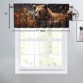 thumbnail image 4 of Bear Window Curtain Valances Spring Cute Animals Forest Floral Flowers Privacy Decorative Rod Pocket Short Window Valance Curtains 54 by 18 in, 1 Panel, 4 of 6