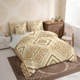 thumbnail image 3 of Erosebridal Aztec Aesthetic Bedding Comforter Set, Green Orange Full Bedding Set, Gray Reversible 7pcs, 3 of 6