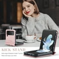thumbnail image 3 of Wallet Case for Samsung Galaxy Z Flip 4, Premium PU Leather Card Slots Holder RFID Blocking Flip Cover with Magnetic Closure Stand Full Protection Shockproof Case for Samsung Galaxy Z Flip 4, Pink, 3 of 8