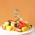 thumbnail image 5 of 2 Pcs Numeral Birthday Candles Birthday Candles Gold Birthday Cake Candles Number Candles Cake Topper Decoration for Cake Decoration Birthday Parties Wedding Anniversary Celebrations, 6.3", Gold 2, 5 of 5