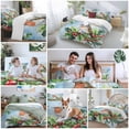 thumbnail image 5 of Christmas Sparrows Bedding Duvet Cover Set Twin Size 4 Pieces Winter Berry Leaf Xmas Bedding Set with Zipper Closure, 1 Comforter Cover 68x86 Inches 1 Flat Sheet & 2 Pillow Cases, 5 of 7