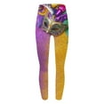 thumbnail image 7 of Feancey Carnival Outfits for Women Mardi Gras High Waisted Leggings Fancy Mask Printed Tummy Control Yoga Tights Buttery Soft Stretchy Skinny Pants Gold M, 7 of 7